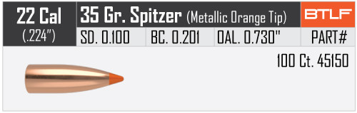 NOSLER BALLISTIC TIP LEAD-FREE™ .22/.224 35GR VPE: 100STÜCK #45150