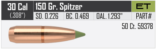 NOSLER E-TIP .30/.308 150GR VPE: 50STÜCK #59378