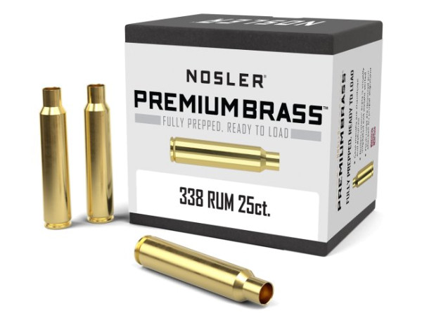 NOSLER CUSTOM HÜLSEN .338 REMINGTON ULTRA MAGNUM, VPE: 25STÜCK, #11912