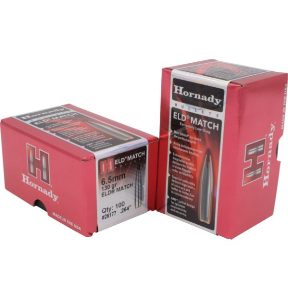 HORNADY ELD MATCH 6,5MM/.264 130GR, VPE:100STÜCK, #26177