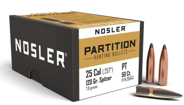 NOSLER PARTITION .25/.257 120GR SP, VPE:50STÜCK, #35643