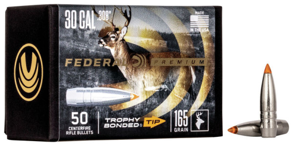 FEDERAL .30/.308 165GR TROPHY BONDED TIP, VPE: 50STÜCK, #PB308TT165