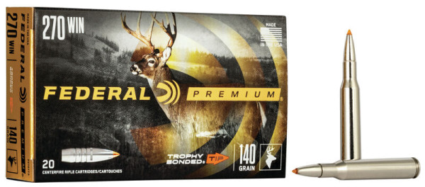 FEDERAL PREMIUM .270 WIN 140GR TROPHY BONDED TIP, VPE: 20STÜCK, #P270TT3