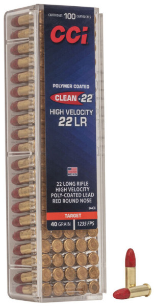 CCI CLEAN-22 .22LR 40GR POLYCOAT ROT LRN VPE: 100STÜCK, #00944CC