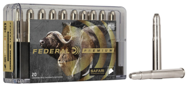 FEDERAL PREMIUM .470 NE 500GR TROPHY BONDED BEAR CLAW, VPE: 20STÜCK, #P470T1
